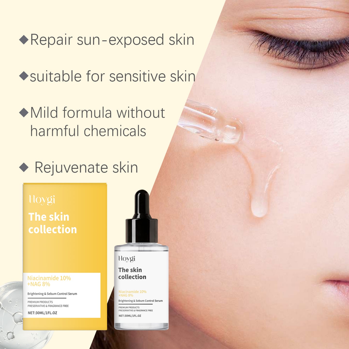 Hoygi Nicotinamide Serum Brightening Skin, Moisturizing And Hydrating Face Serum