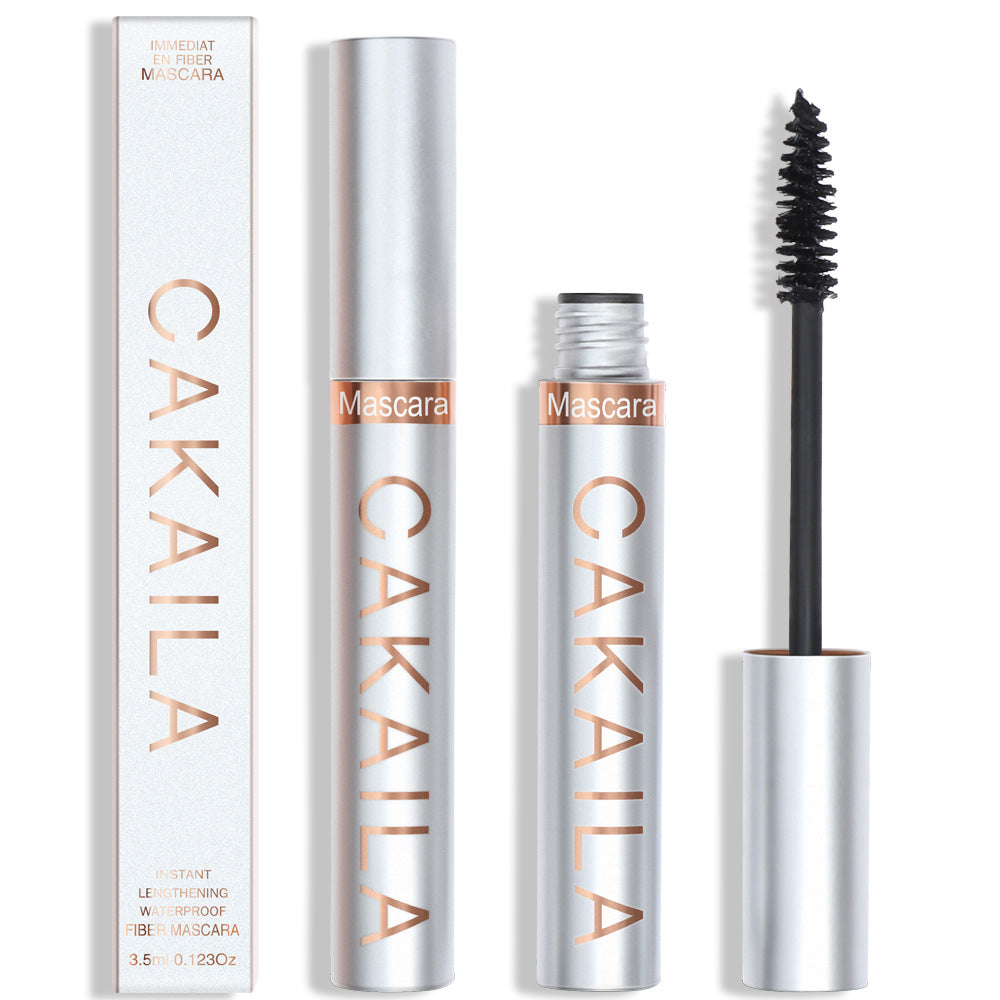 CAKAILA Makeup thick and long mascara silver tube waterproof long lasting non-smudge false mascara