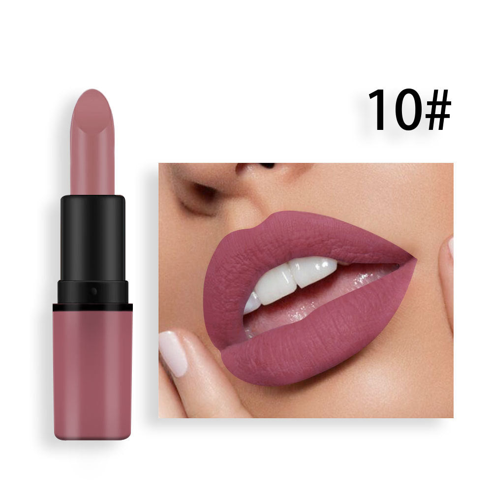 Matte Lipstick Bean Paste Plum Color Sexy Red Nude Beige Brown Red Bullet Lipstick