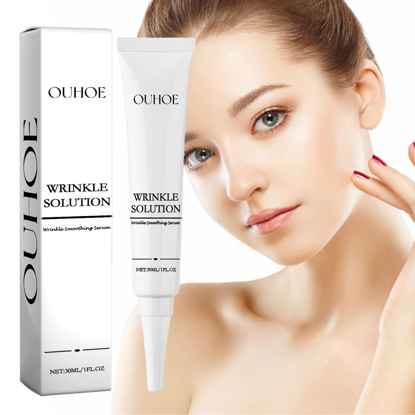 OUHOE Anti-Wrinkle Serum, Firming Facial Skin, Lightening Fine Lines, Lifting Hair Lines, Brightening Skin Essence