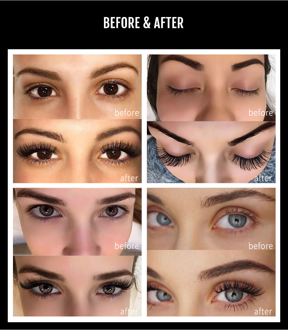QIBEST Waterproof Sweat-Proof Dense Curly Slender No Fading No Smudges 4D Mascara