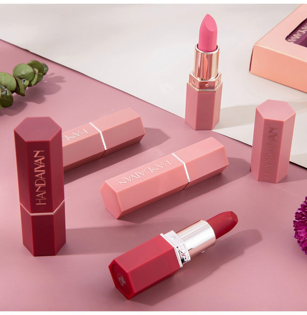 HANDAIYAN Matte Lipstick Gift Box Set of 6 Non-stick Cup Lipstick Lipstick