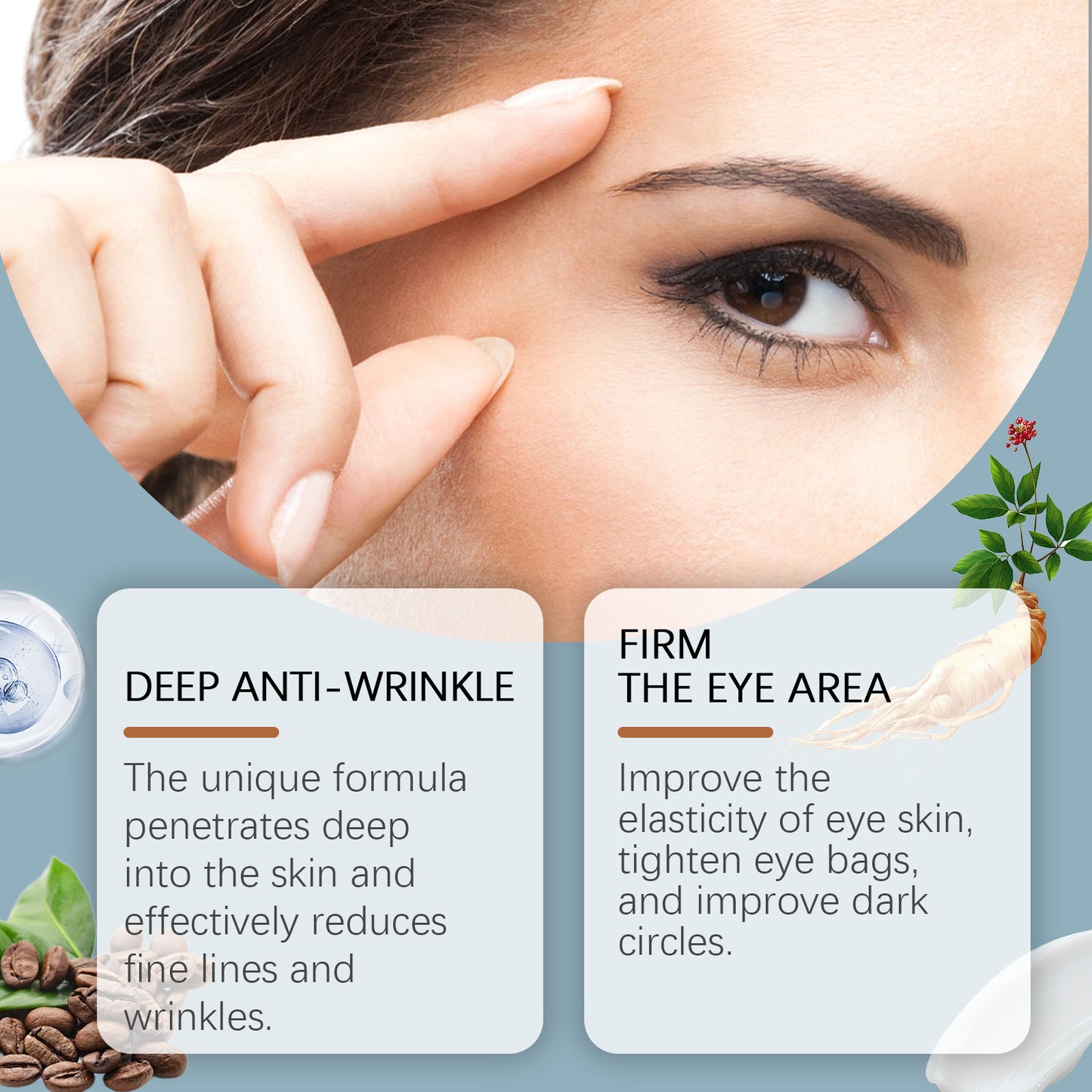 West Month Moisturizing Eye Cream, Moisturizing Skin Lines And Gloss Skin Care Massage Eye Cream