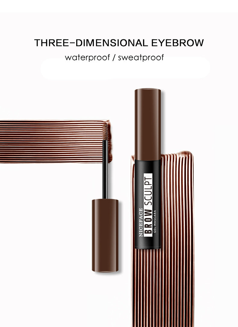 NICEFACE New 4 Color Eyebrow Dyeing Cream Slim Brush Head Waterproof/Anti-Sweat Eyebrow Dyeing Liquid Long Lasting Makeup Without Smudging