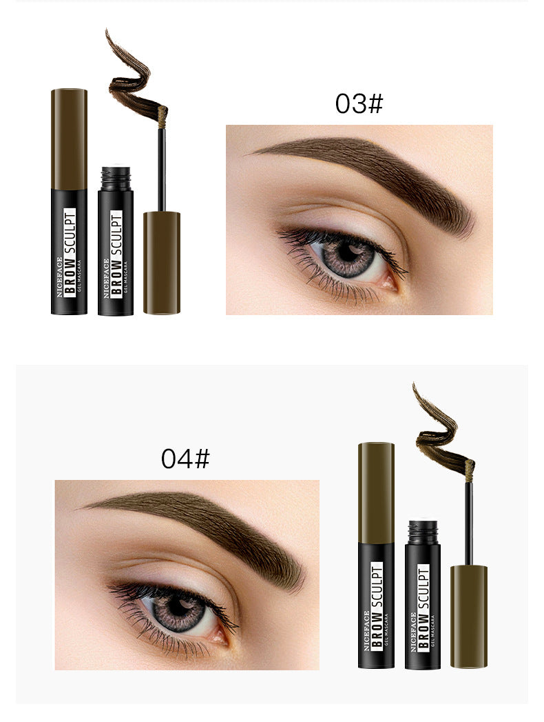 NICEFACE New 4 Color Eyebrow Dyeing Cream Slim Brush Head Waterproof/Anti-Sweat Eyebrow Dyeing Liquid Long Lasting Makeup Without Smudging