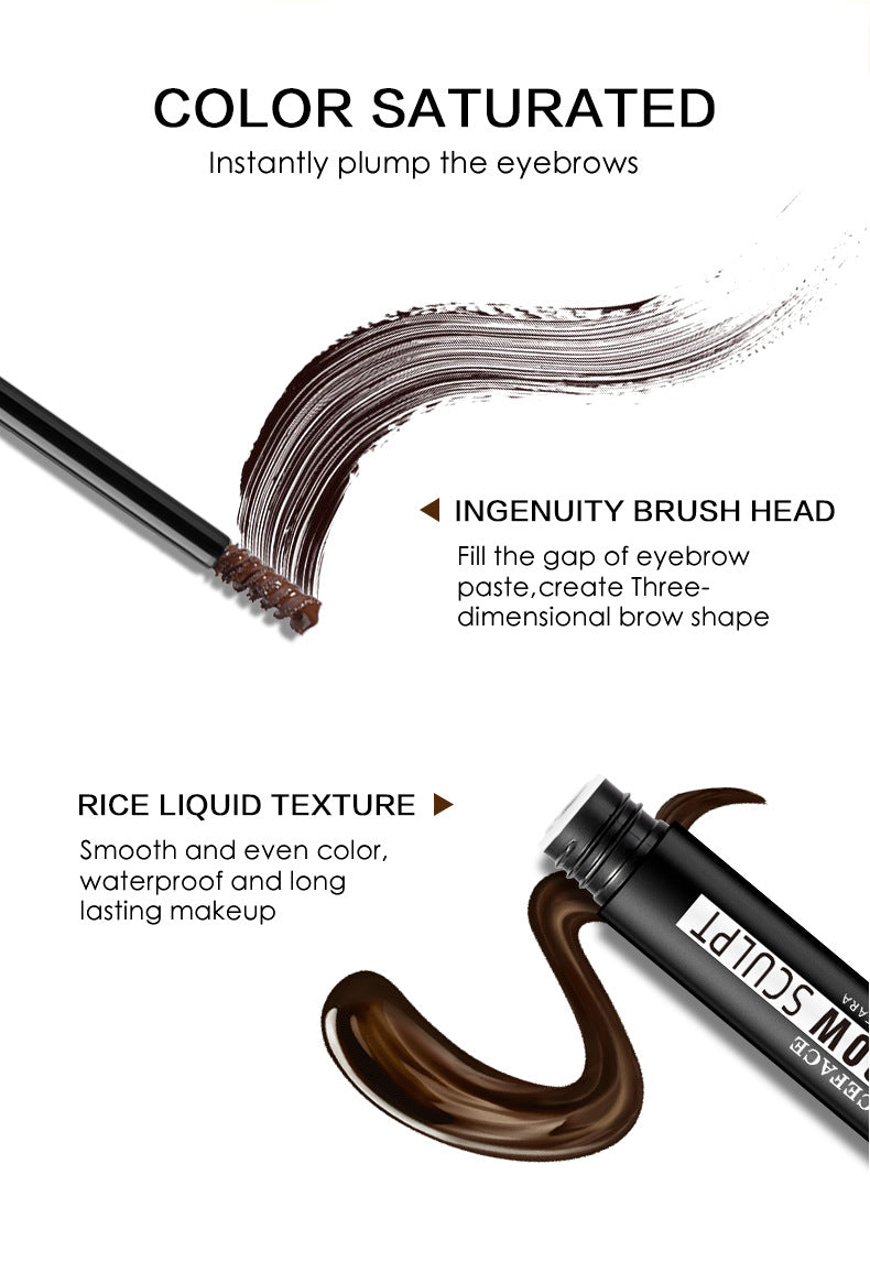 NICEFACE New 4 Color Eyebrow Dyeing Cream Slim Brush Head Waterproof/Anti-Sweat Eyebrow Dyeing Liquid Long Lasting Makeup Without Smudging