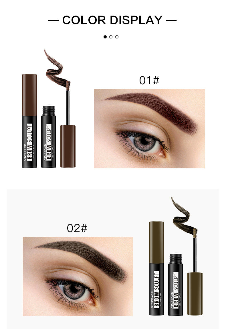 NICEFACE New 4 Color Eyebrow Dyeing Cream Slim Brush Head Waterproof/Anti-Sweat Eyebrow Dyeing Liquid Long Lasting Makeup Without Smudging