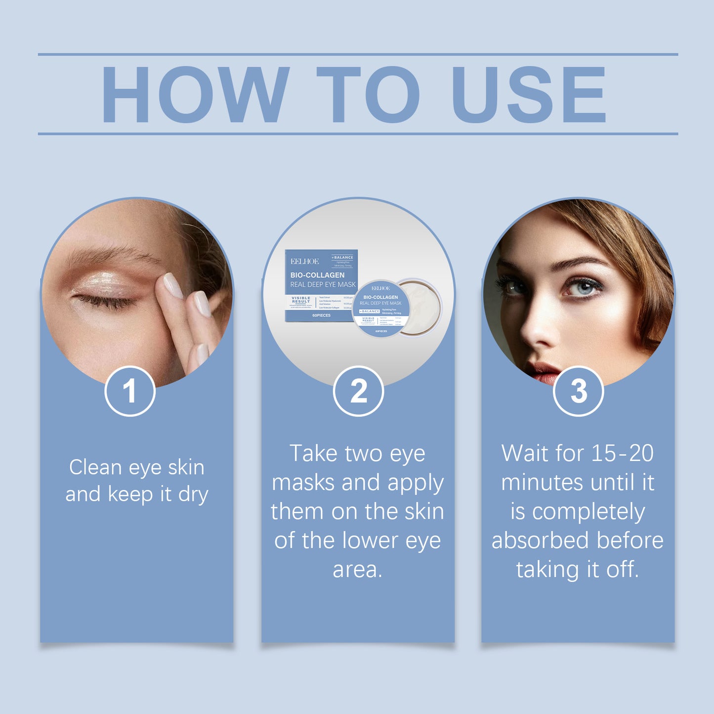 EELHOE Collagen Eye Mask, Skin Moisturizing And Hydrating Patch Skin Care Eye Mask