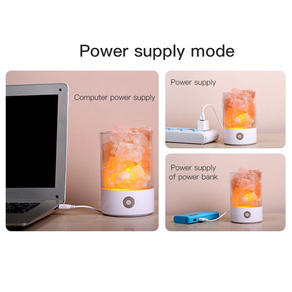 Ultrasonic Aromatherapy Himalayan Salt Lamp and Diffuser- USB Powered
