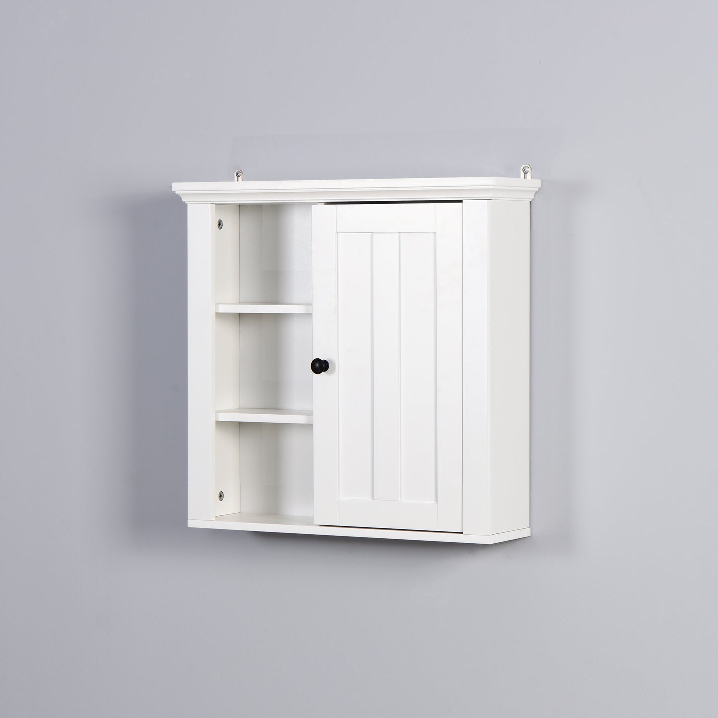 Modern Designed Wooden Bathroom Wall Mounted Cabinet with Door- White