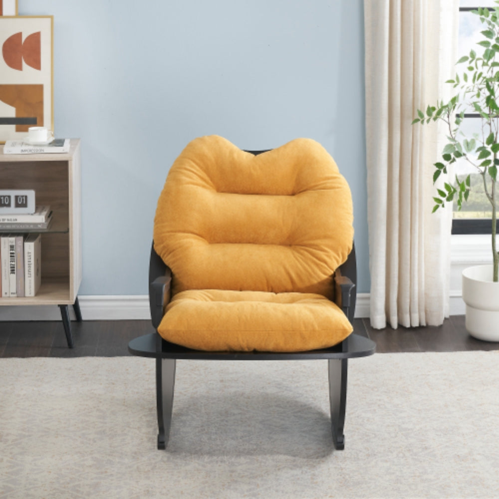 Comfortable Yellow Balcony Rocking Chair
