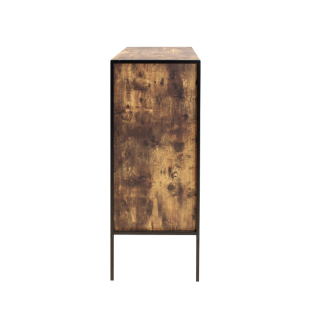 Industrial Style 4 Tier Drawer Dresser with Sturdy Steel Frame