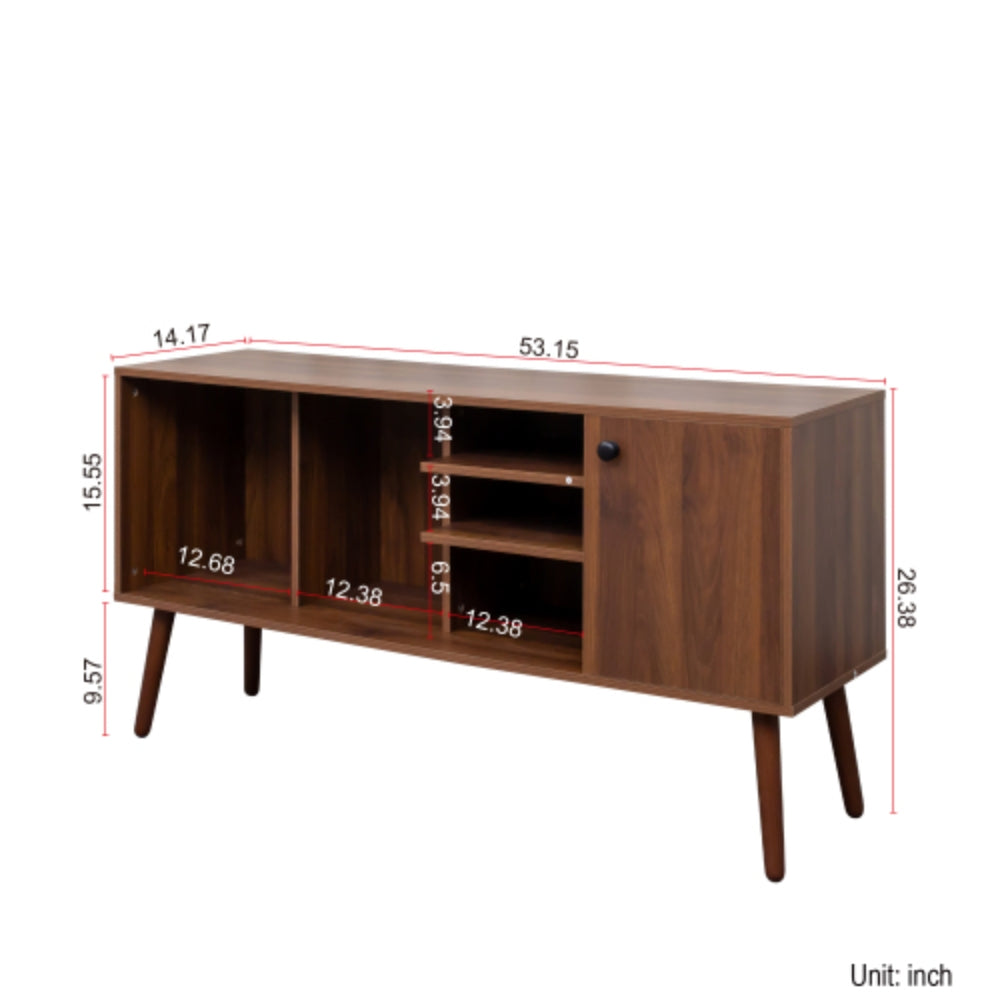 Modern TV Stand with Storage and Shelves