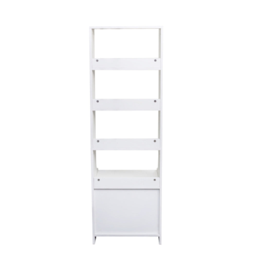 Modern Night Stand with Storage Drawers and Bookshelf