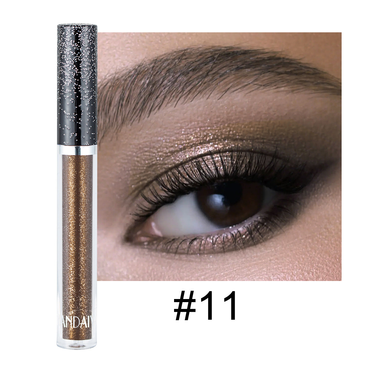 HANDAIYAN 12 Color Single Diamond Liquid Eye Shadow Psychedelic Pearly Shiny Eye Shadow Lying Silkworm Tear Makeup Eye Shadow Liquid