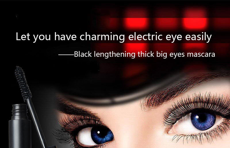 Makeup Qibest Black Tube 3D Mascara Fiber Combination Set Thick And Slender