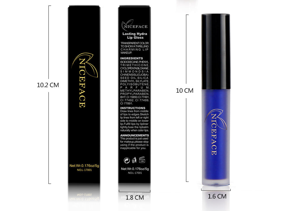 NICEFACE Halloween Wonderful Color Lip Gloss Non-Stick Cup Does Not Fade Liquid Lipstick