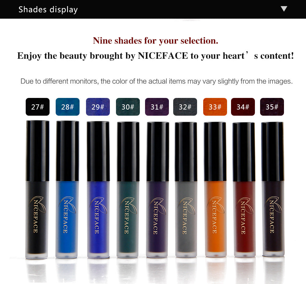 NICEFACE Halloween Wonderful Color Lip Gloss Non-Stick Cup Does Not Fade Liquid Lipstick