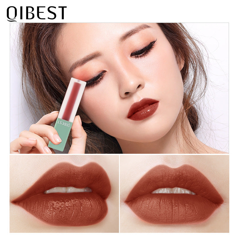 QIBEST Matte Velvet Matte Lip Gloss Lip Gloss Matte Creamy Lasting Liquid Lipstick