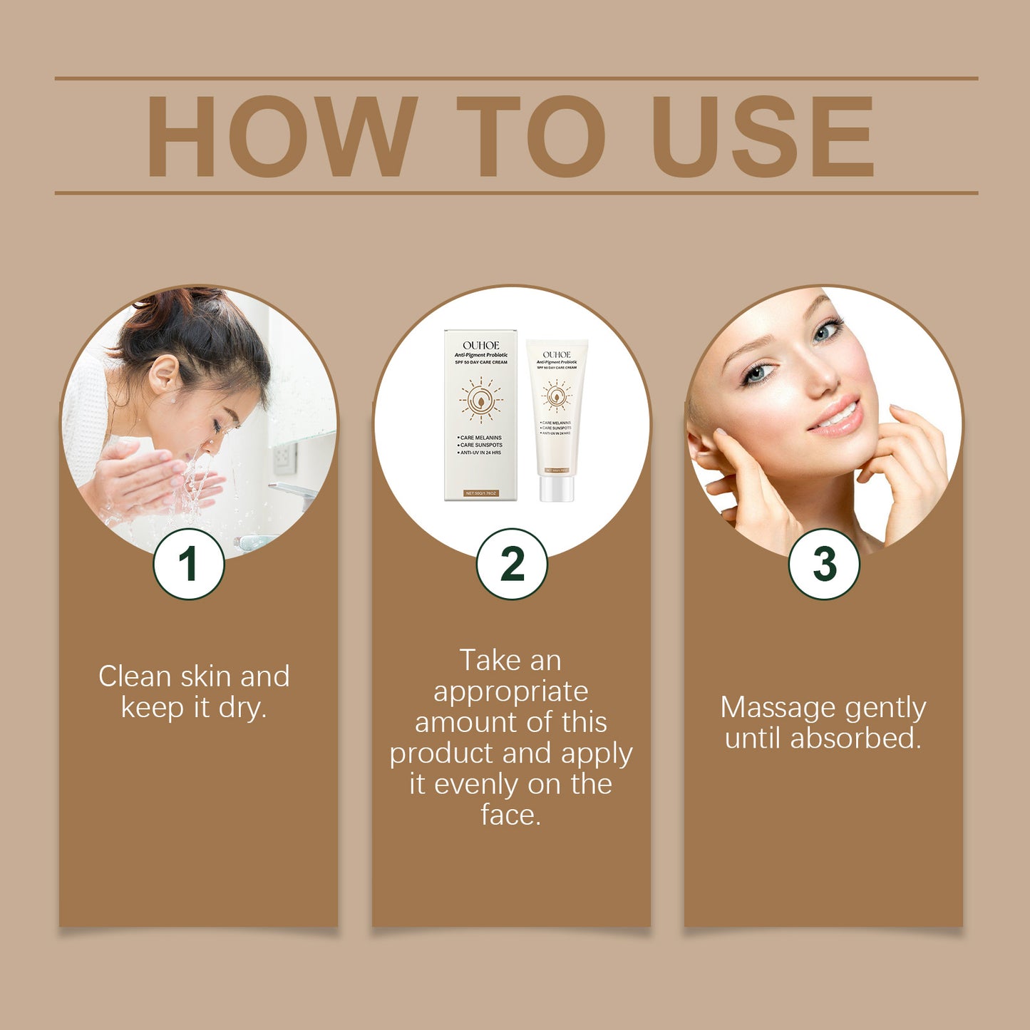 OUHOE Protective Moisturizing Face Cream, Summer Outdoor Moisturizing, Moisturizing And Brightening Skin Care Refreshing Isolation Lotion