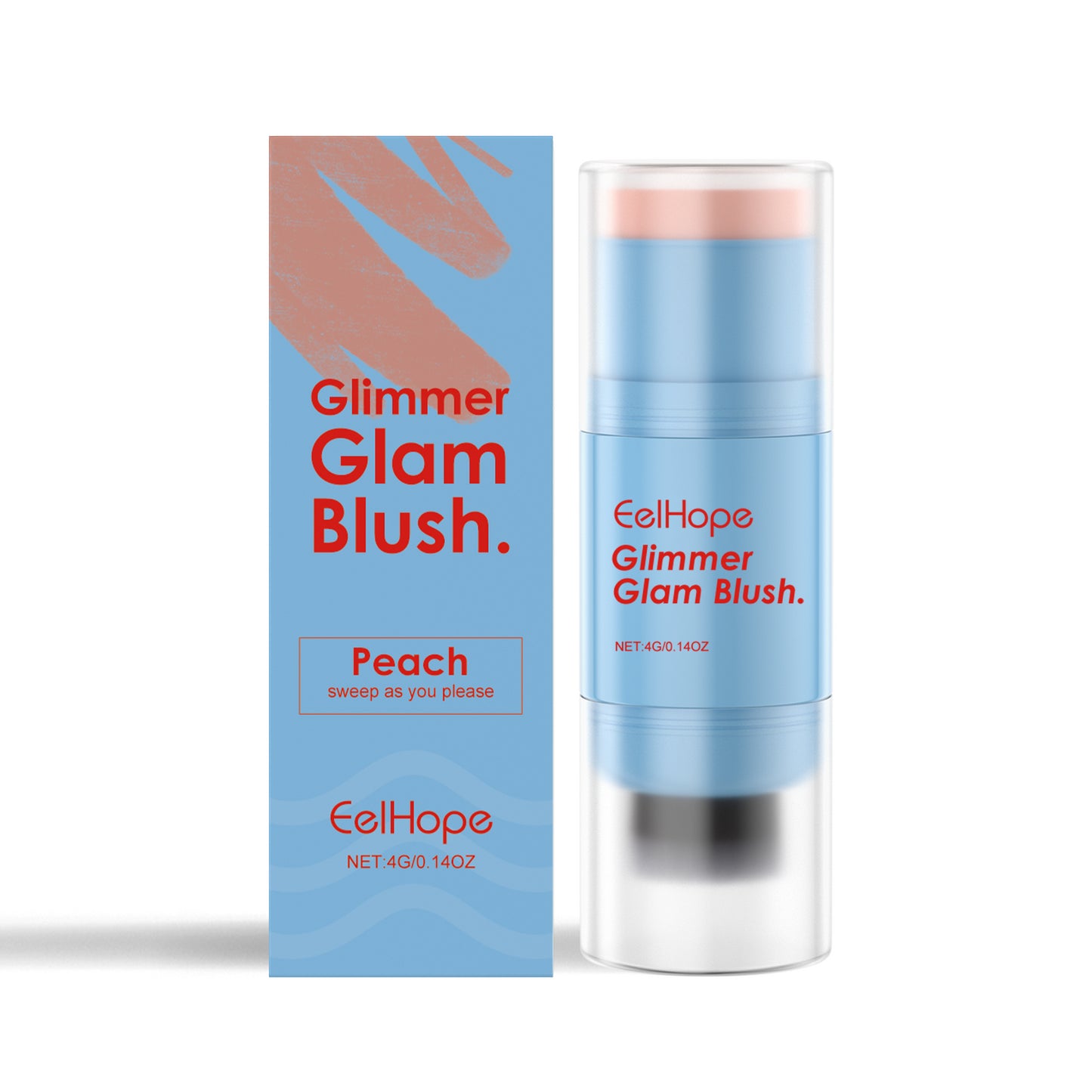 Eelhope Double Head Blush Stick Blush Stick Color Multicolor, Non-Fading Moisturizing And Moisturizing Multi-Purpose Blush Stick