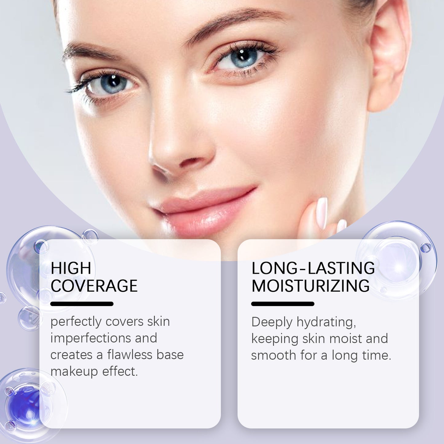 Eelhope Concealer Foundation Air Cushion Moisturizing Easy Concealer Brightening Face Light Base Makeup