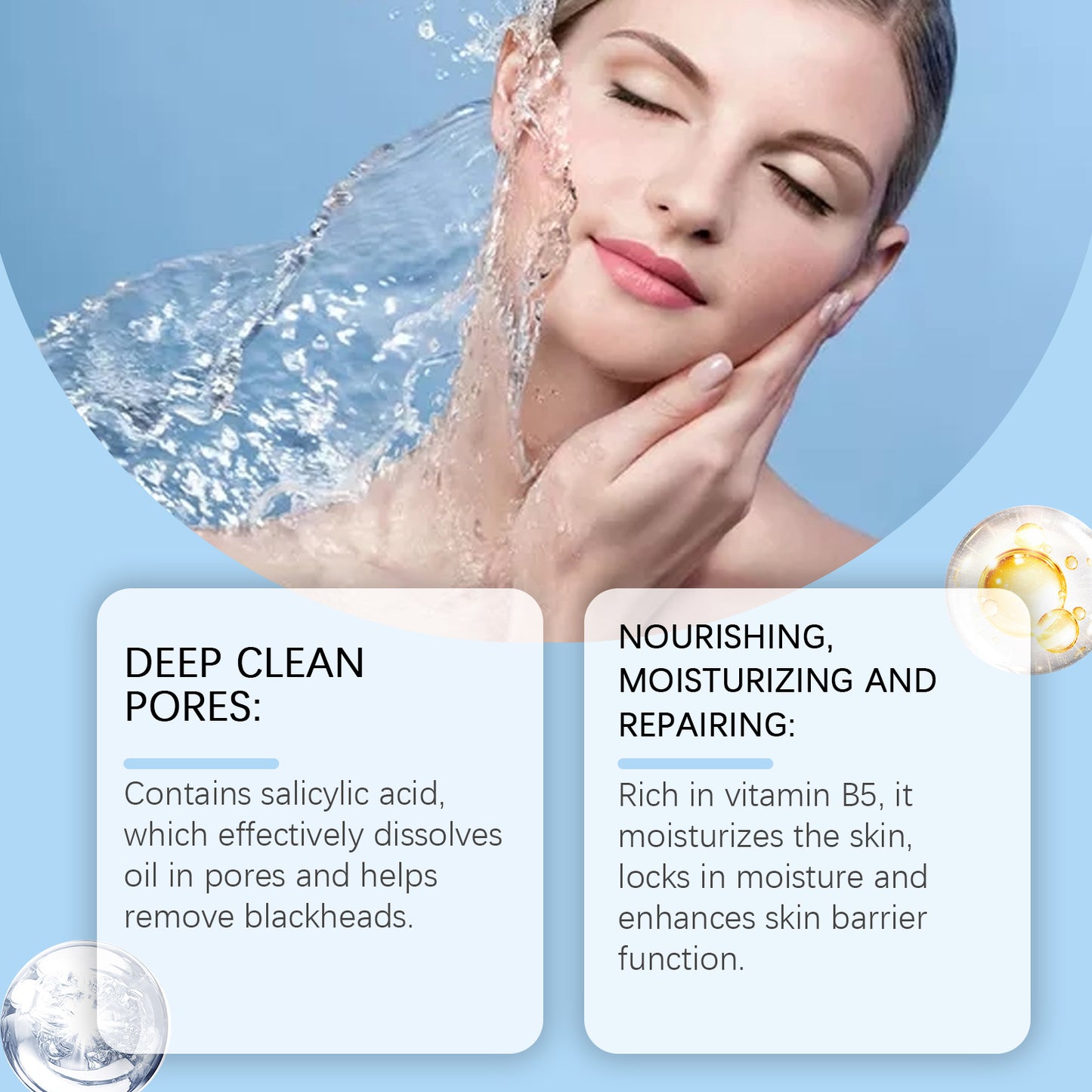 EELHOE Vitamin B5 Salicylic Acid Gel Mask Gently Cleans Pores And Blackheads To Nourish And Moisturize Skin
