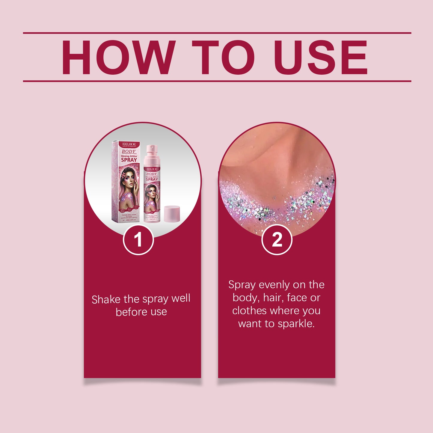 Stage Makeup Glitter Spray Facial Clavicle Brightening Glitter Natural Stereoscopic Long-Lasting Highlighter Spray