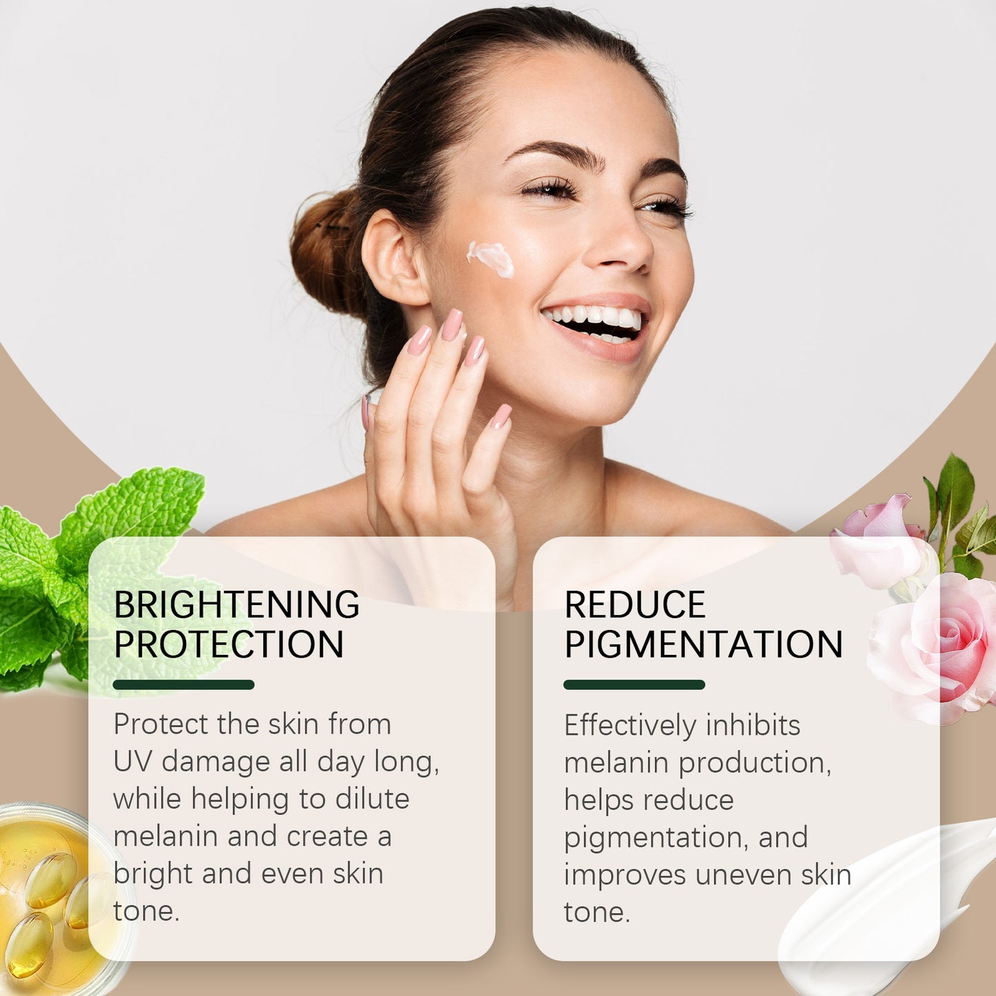 OUHOE Protective Moisturizing Face Cream, Summer Outdoor Moisturizing, Moisturizing And Brightening Skin Care Refreshing Isolation Lotion