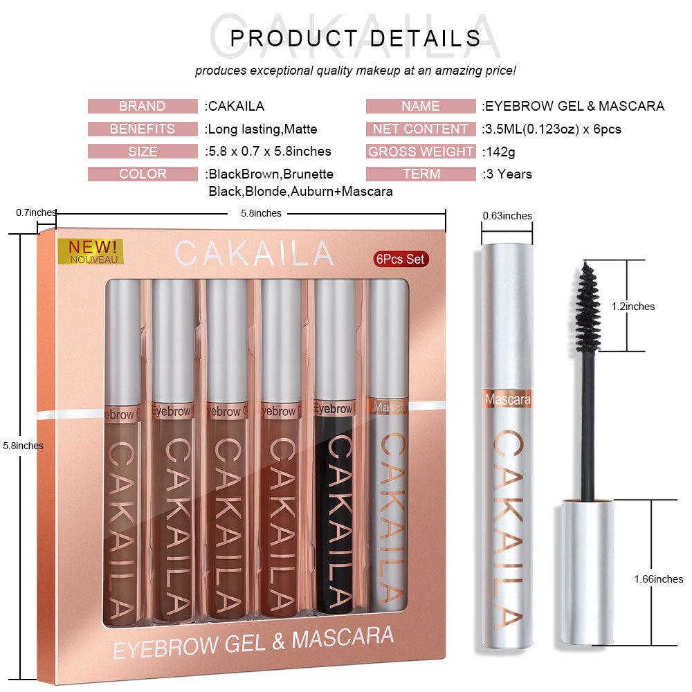 CAKAILA Eyebrow dye matte non-smudge dyeing makeup eyebrow shaping eyebrow dye mascara set