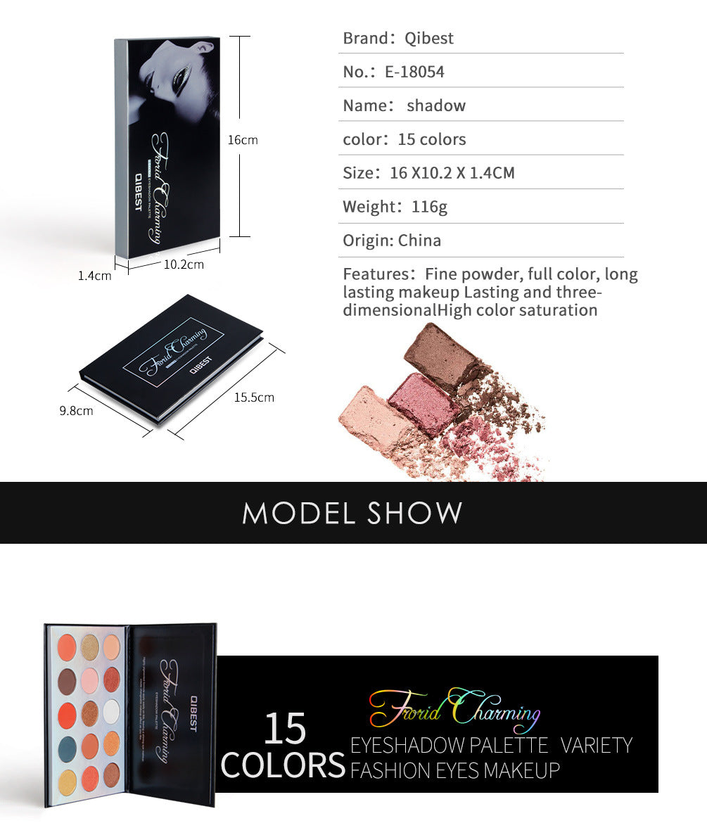 QIBEST 15 Color Eyeshadow Palette Renaissance Eyeshadow Palette Sunset Eyeshadow