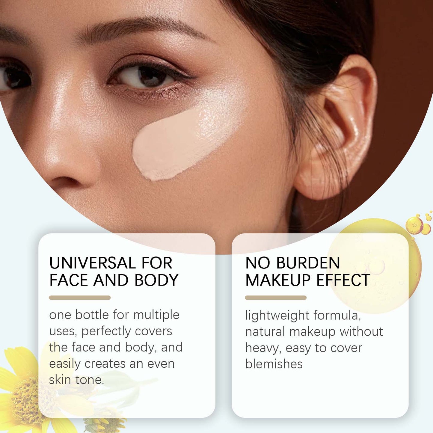 zephoco Ivory Long Lasting Concealer, Moisturizing And Brightening Concealer Clear Through Oil Skin And Dry Skin