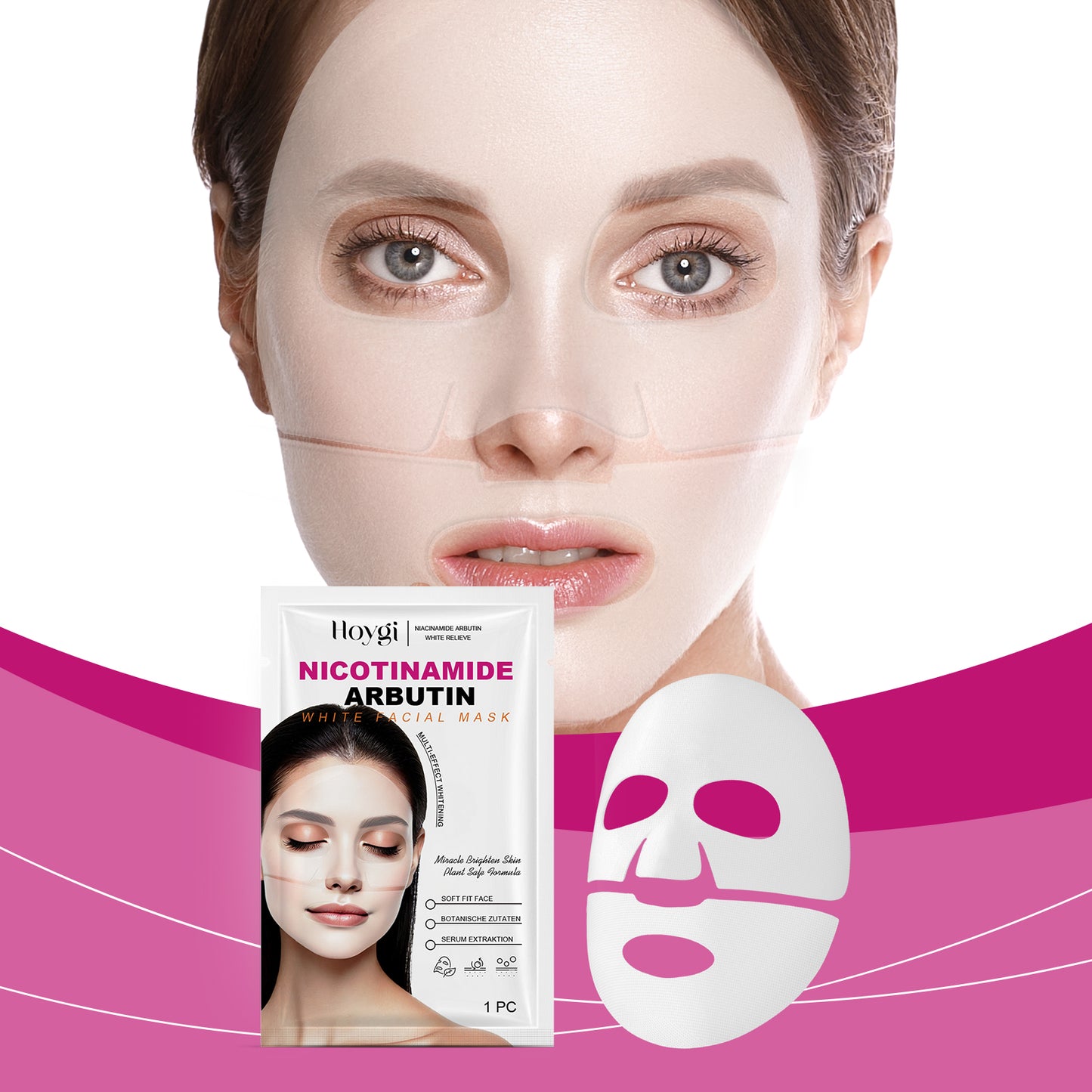 Hoygi Nicotinamide Arbutin Moisturizing Mask (Bag) Facial Skin Hydrating, Moisturizing, Firming And Nourishing Essence Mask