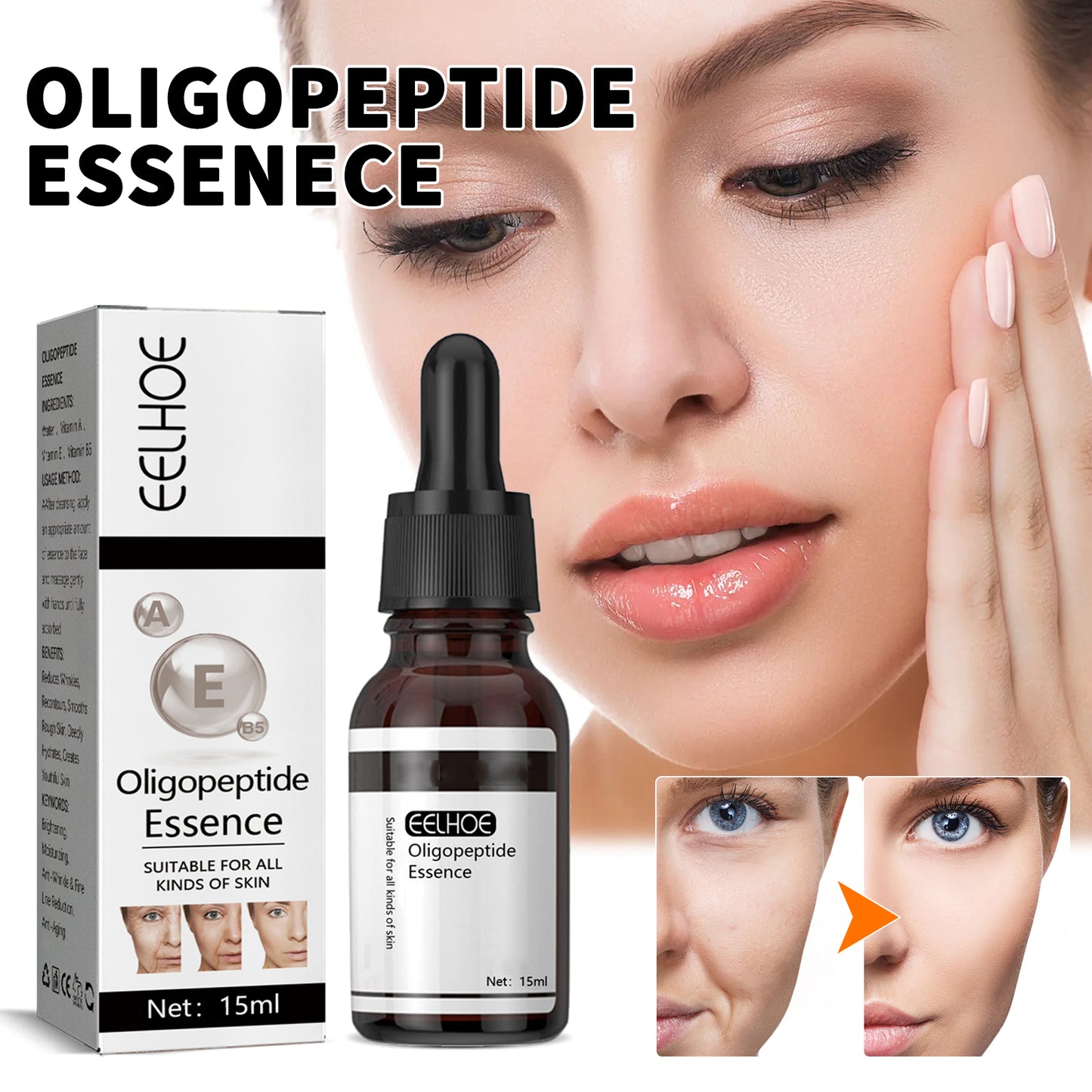 EELHOE Oligopeptide Face Essence Deeply Hydrates, Moisturizes And Tightens Facial Skin Daily Care Essence