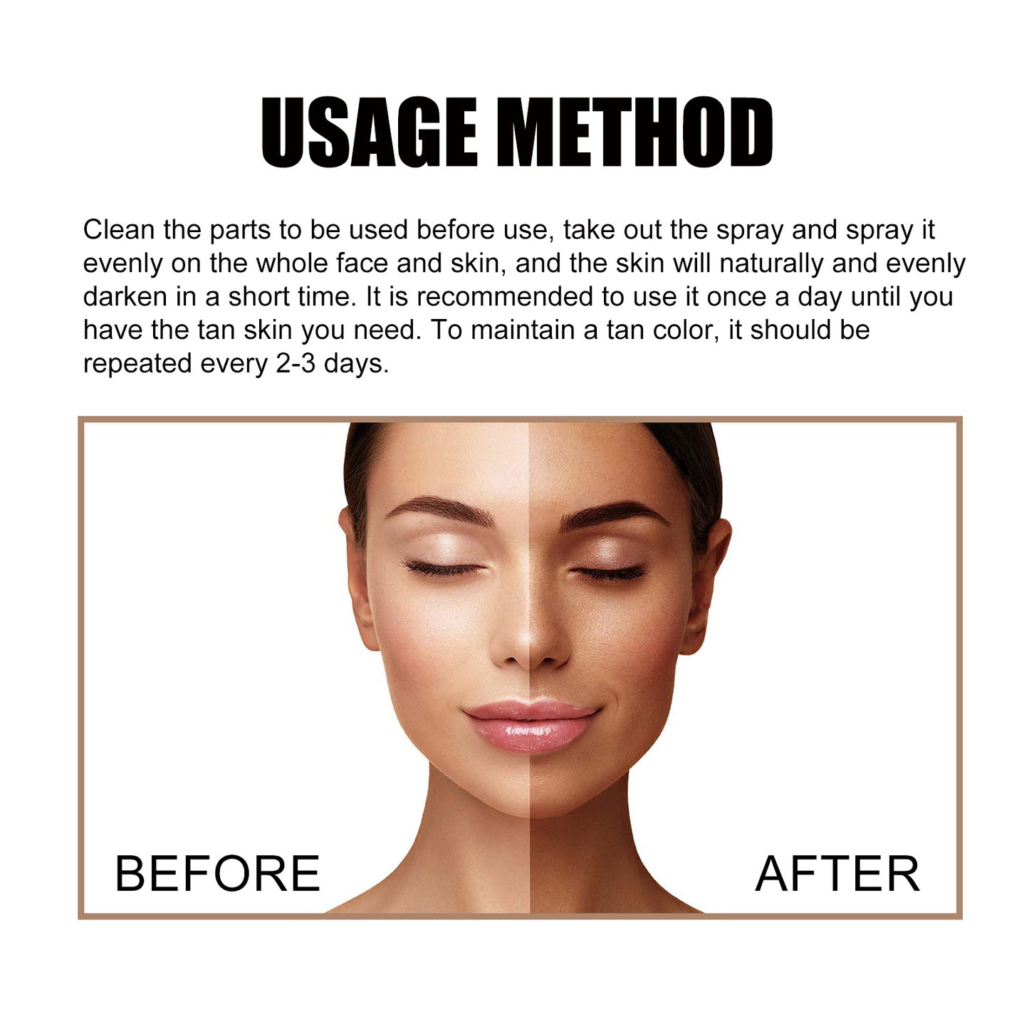 OUHOE Tanning Spray, Outdoor Tanning Self-Tanning Bronze Skin Moisturizing And Toning Spray