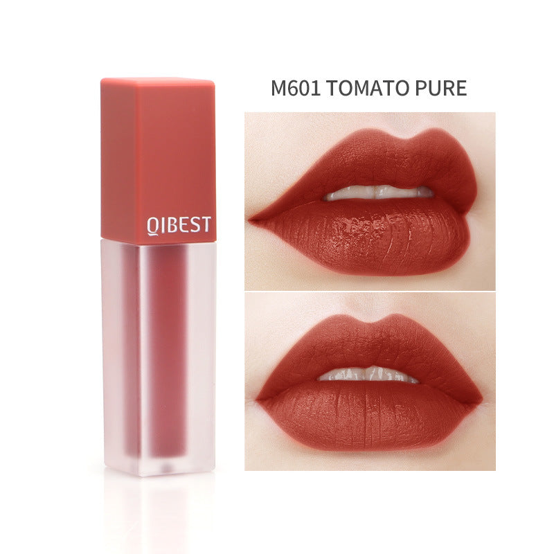 QIBEST Matte Velvet Matte Lip Gloss Lip Gloss Matte Creamy Lasting Liquid Lipstick