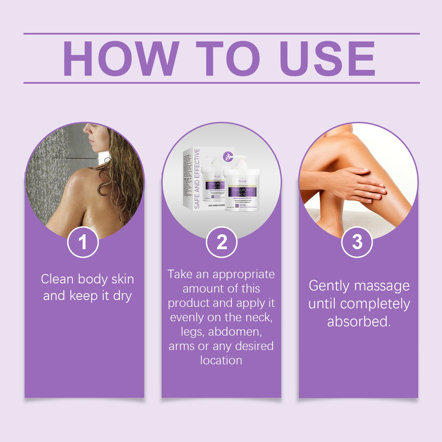 Hoygi Hyaluronic Acid Body Care Cream Nourishes Skin, Enhances Skin Elasticity And Moisturizes Skin
