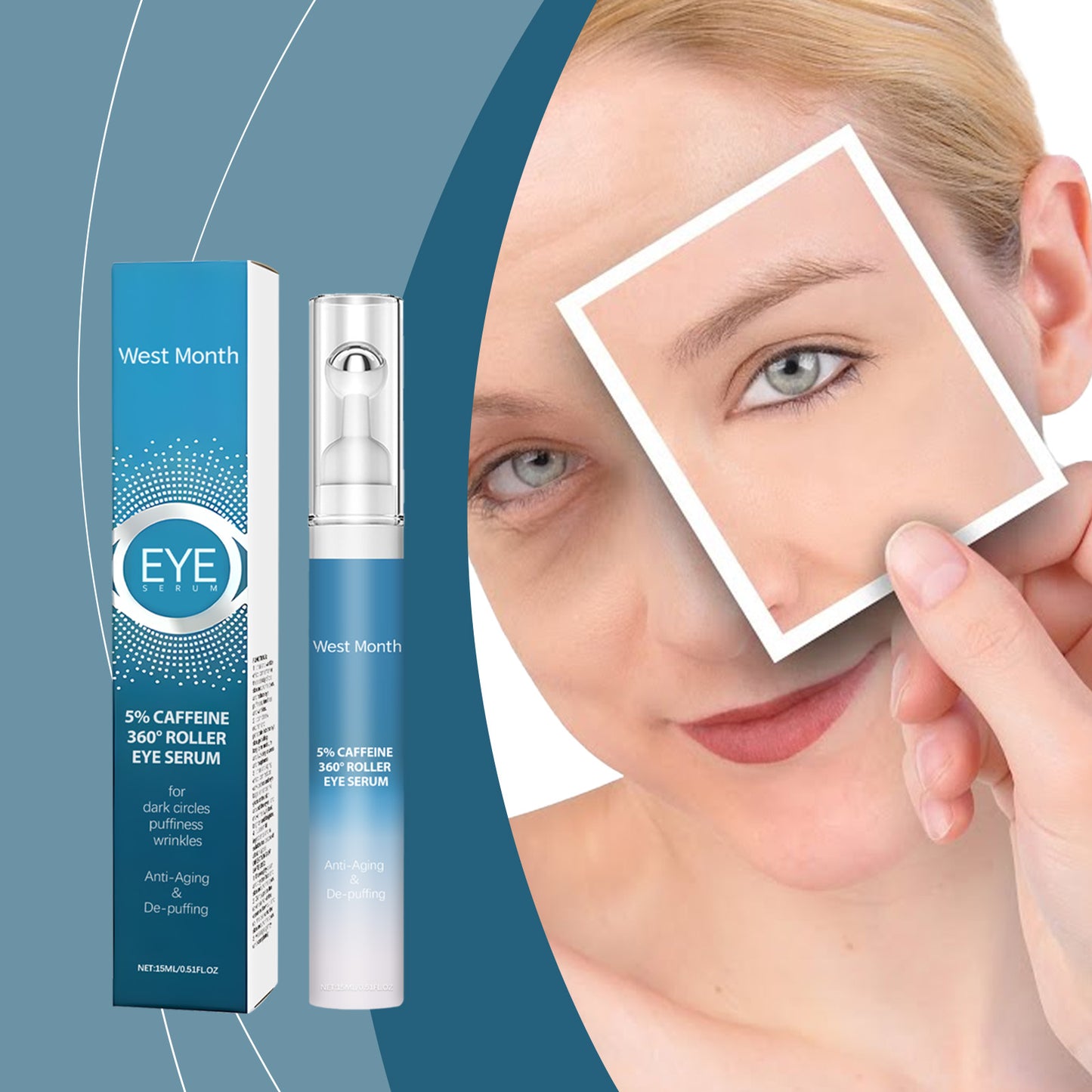 West Month Moisturizing Eye Cream, Moisturizing Skin Lines And Gloss Skin Care Massage Eye Cream