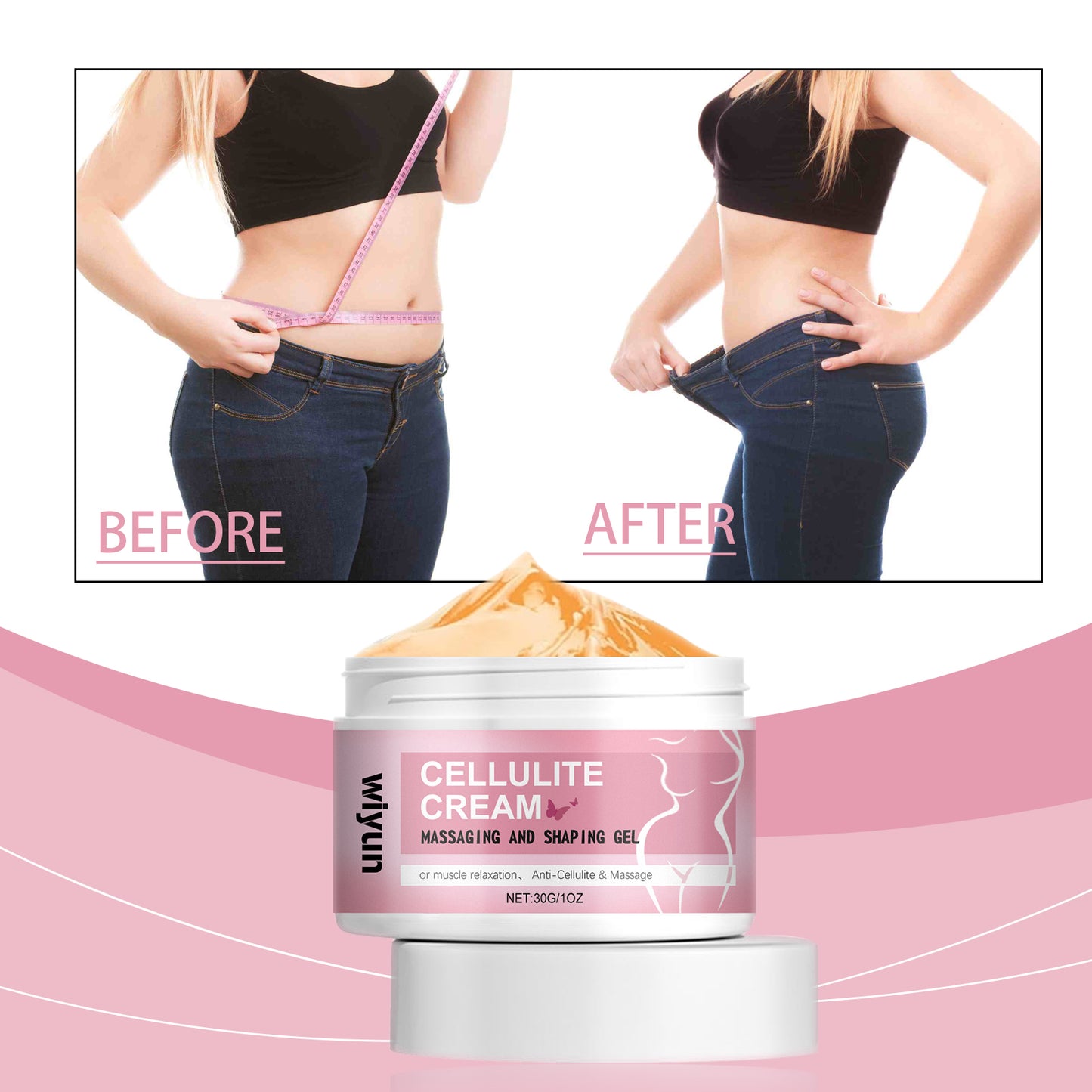 Wiyun Body Massage Cream Improves Skin Elasticity, Firming And Gentle Formula Moisturizes And Nourishes Skin