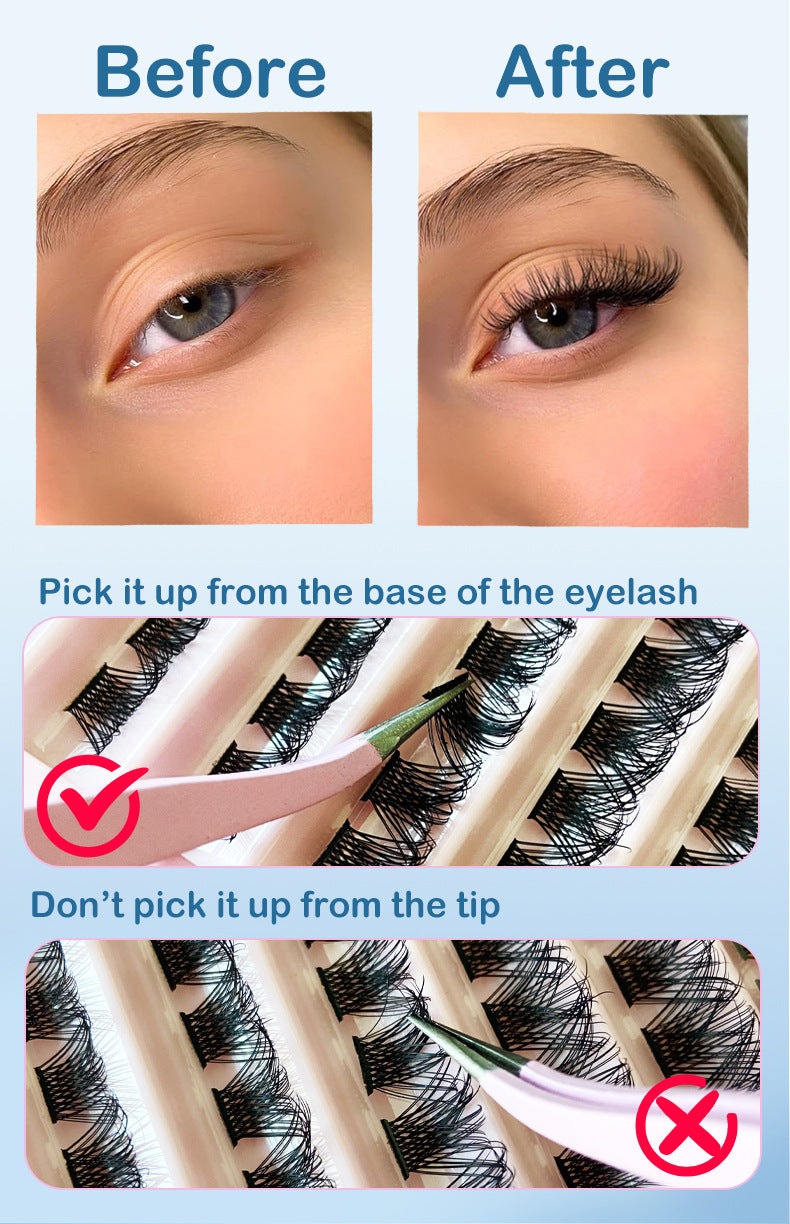 Self-grafting Single Cluster Eyelash Set