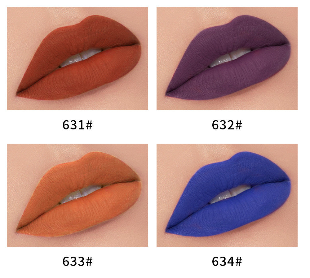 Qibest 34 Colors Matte Non-Stick Cup Does Not Fade Lip Gloss Matte Liquid Lipstick Makeup