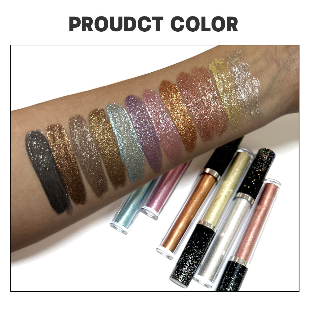 HANDAIYAN 12 Liquid Eye Shadow Set Psychedelic Pearl Shiny Eye Shadow Lying Silkworm Tear Makeup Eye Shadow Liquid