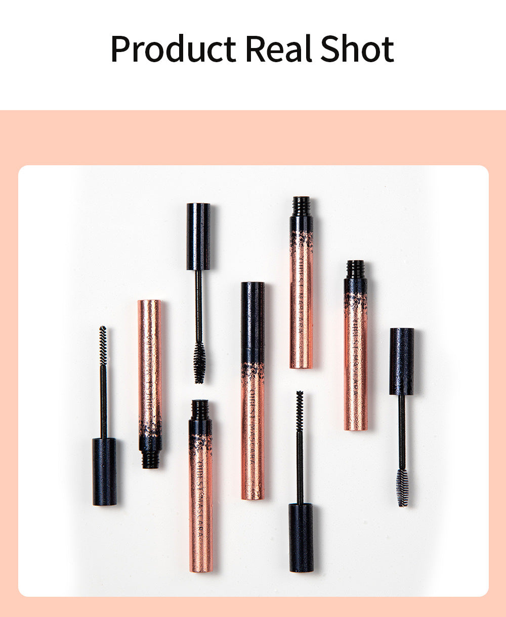 QIBEST Mascara Natural Slender Curling Waterproof Anti-Sweat Mascara Magic Thick And Long Without Blooming