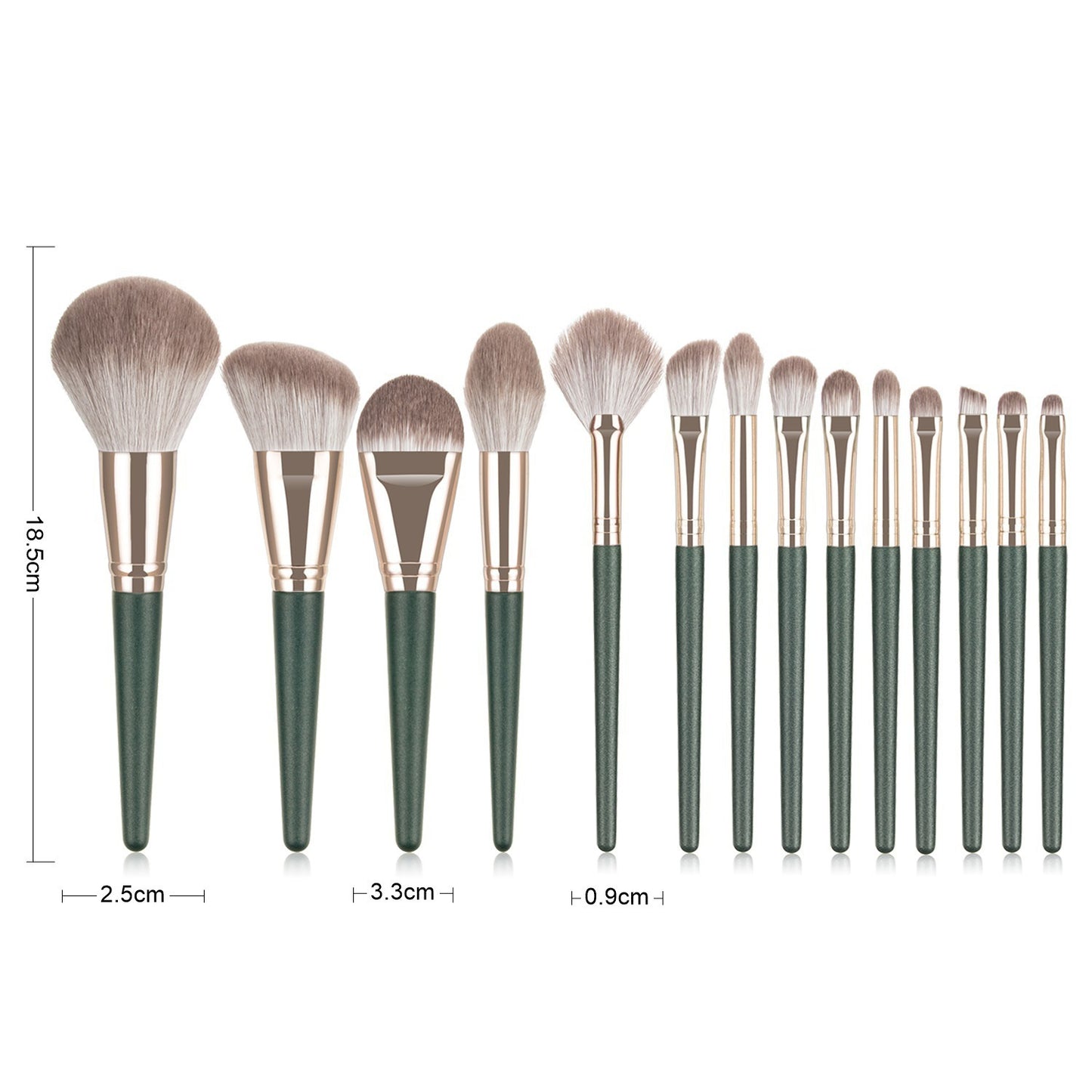 Beauty tool portable 14 makeup brush set soft fiber hair makeup brush loose powder foundation blush eye shadow brush