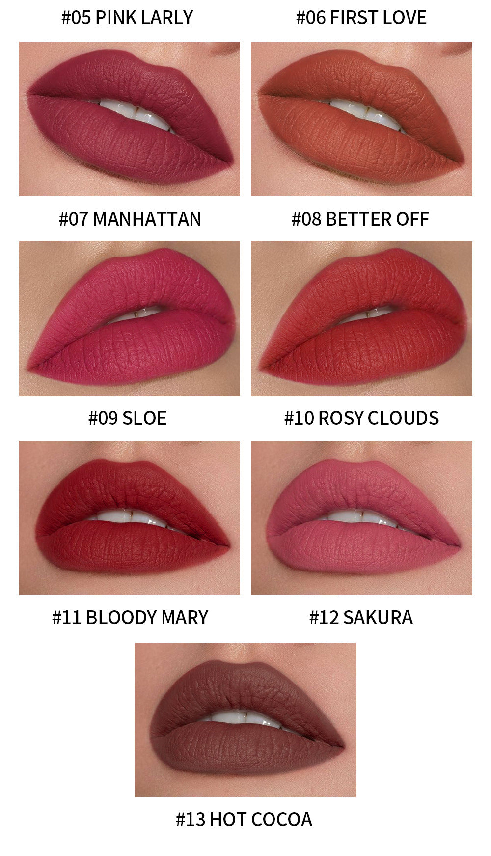 QIBEST The New Silky Soft Mist Matte Lip Gloss Non-Stick Cup Does Not Fade Lip Glaze Makeup Liquid Lipstick