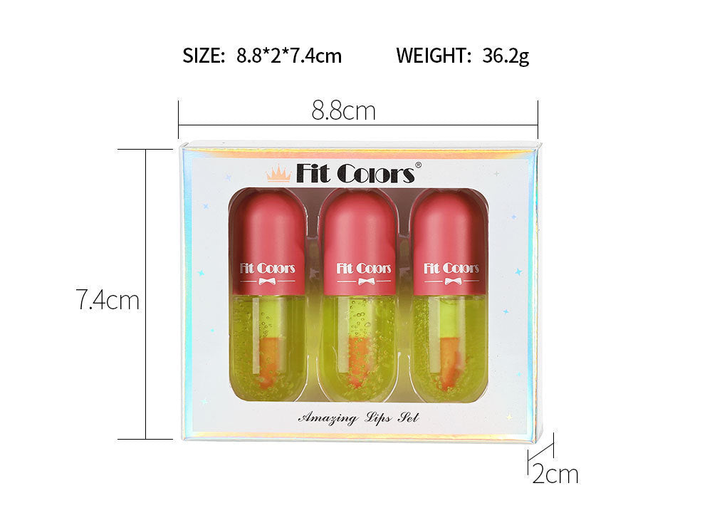 Rich Lip Dye Lip Liquid Partial Pearlescent Fine Flash Moisturizing Hydrating Temperature Controlled Discoloration Lip Oil Lip Gloss Liquid Set Box
