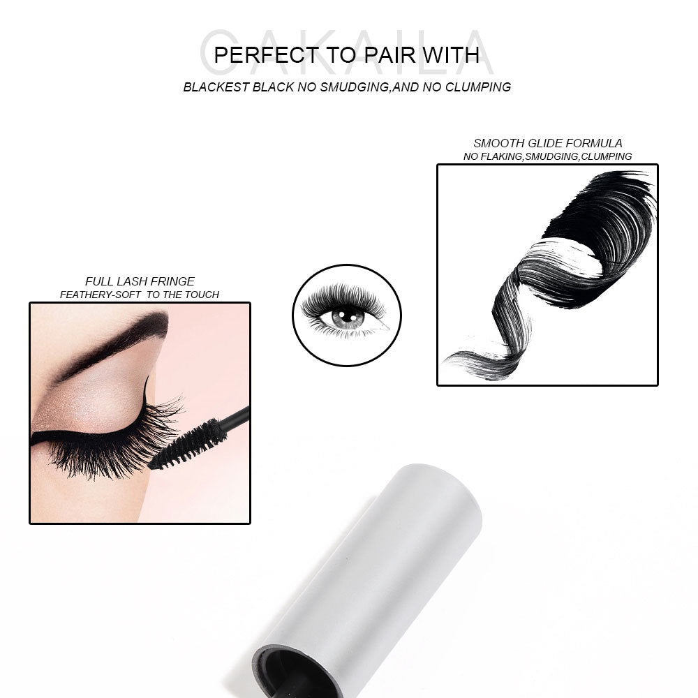 CAKAILA Makeup thick and long mascara silver tube waterproof long lasting non-smudge false mascara