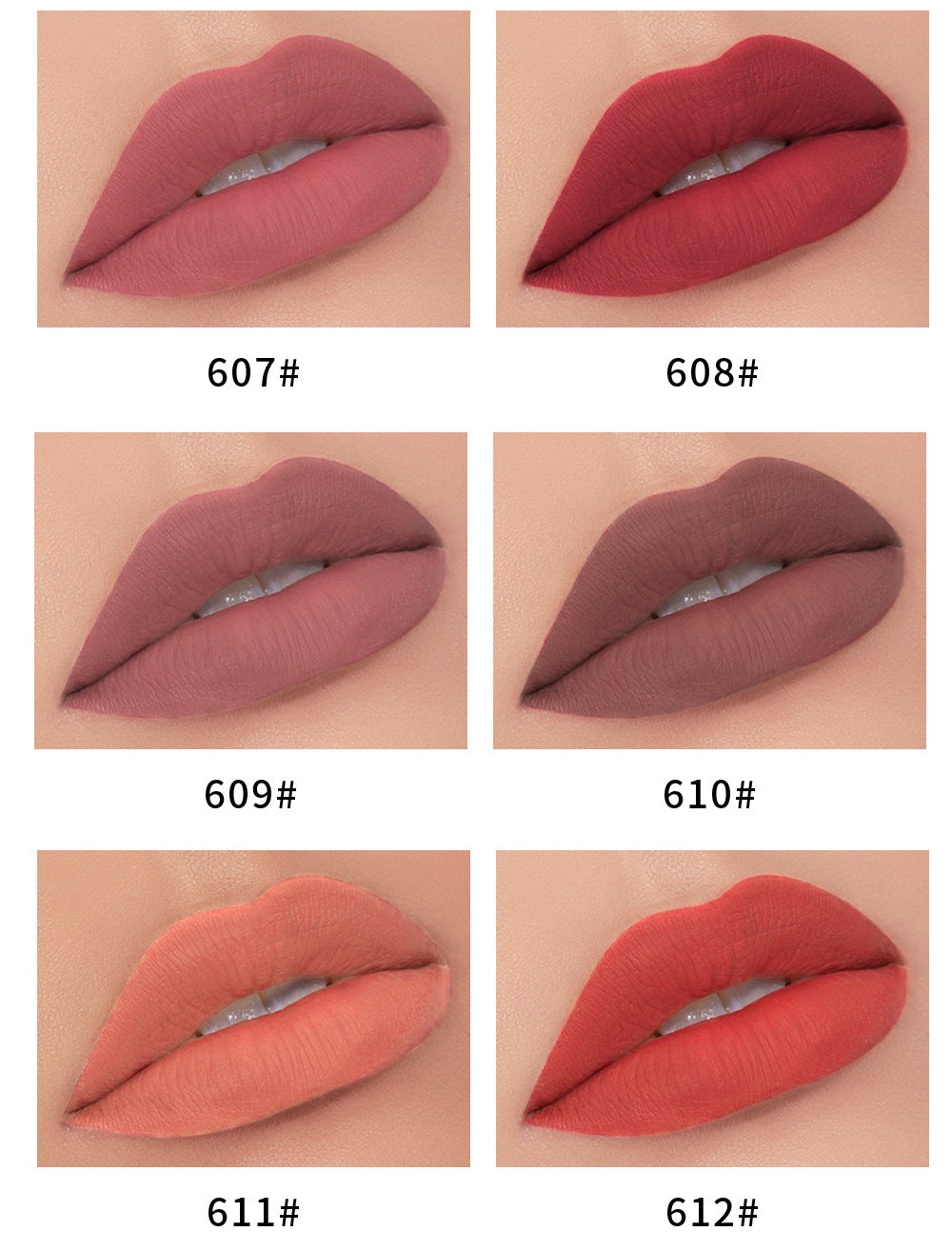 Qibest 34 Colors Matte Non-Stick Cup Does Not Fade Lip Gloss Matte Liquid Lipstick Makeup