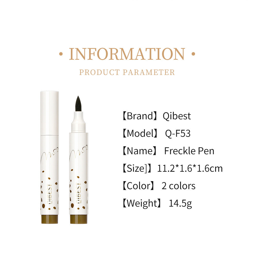 QIBEST Freckle Pen Natural Simulation Freckle Pen Color Development Waterproof Easy To Color Do Not Take Off Makeup Spot Pen Eyeliner