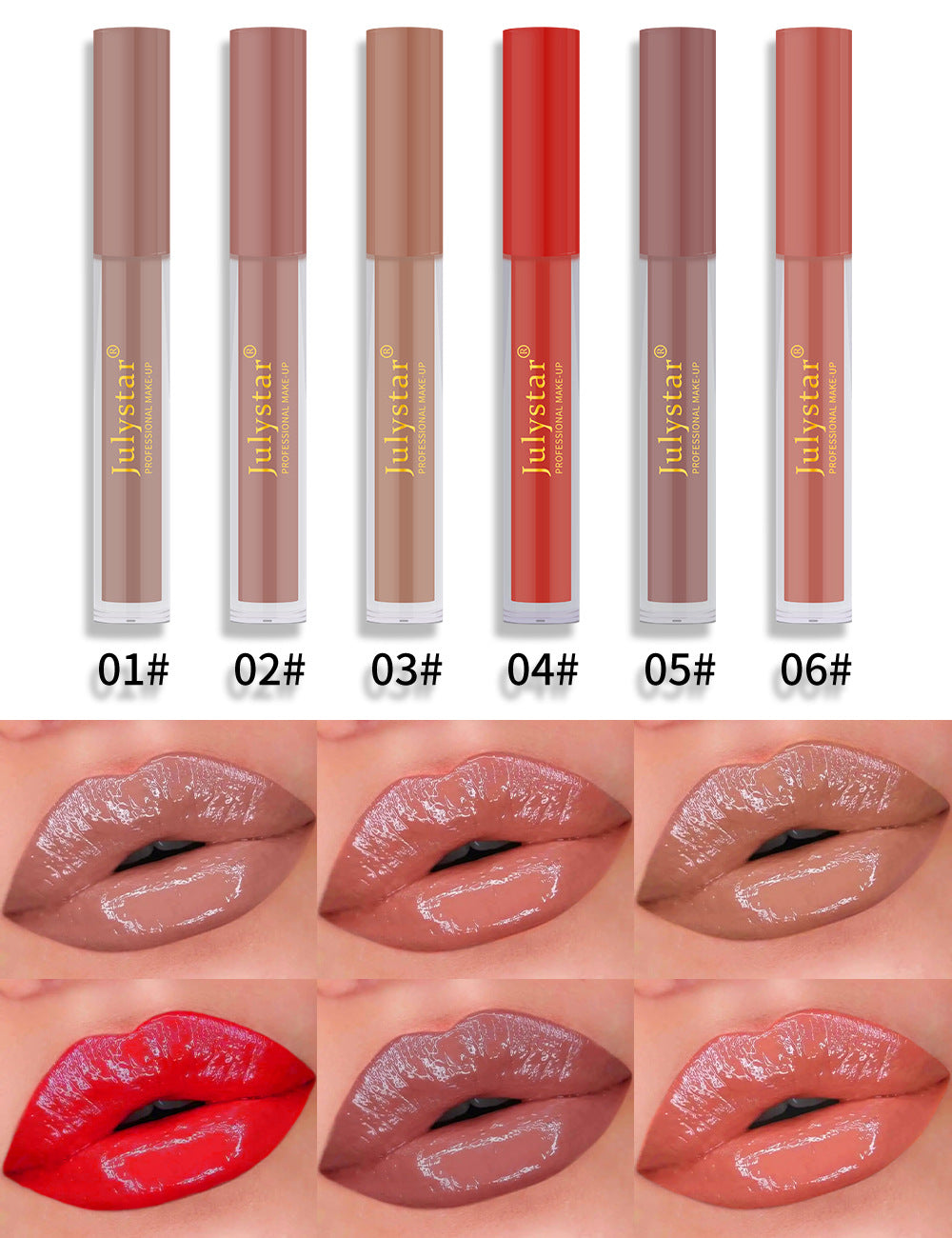 Six piece Set Lip Glaze